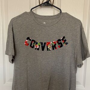 Converse Women’s Floral Logo Gray Tee